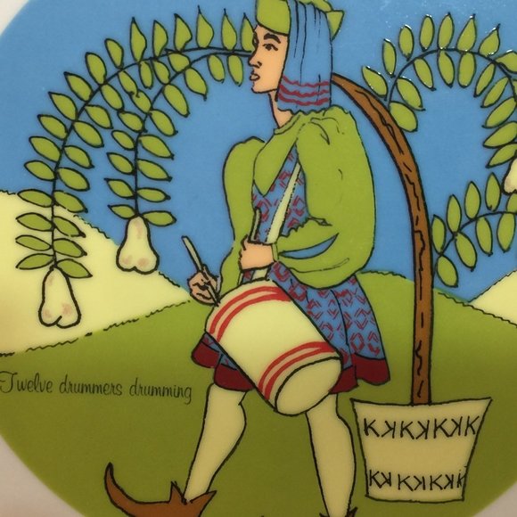 Twelve Days Of Christmas 10 Inch Plate 12 Drummers - Picture 3 of 6